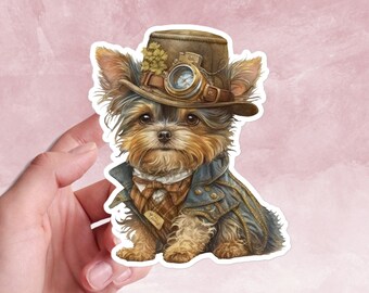 オーダーページ パネル スチームパンク ヨーキー 9/20 スチームパンク 犬 動物 ステッカー シート かわいい ファンタジー