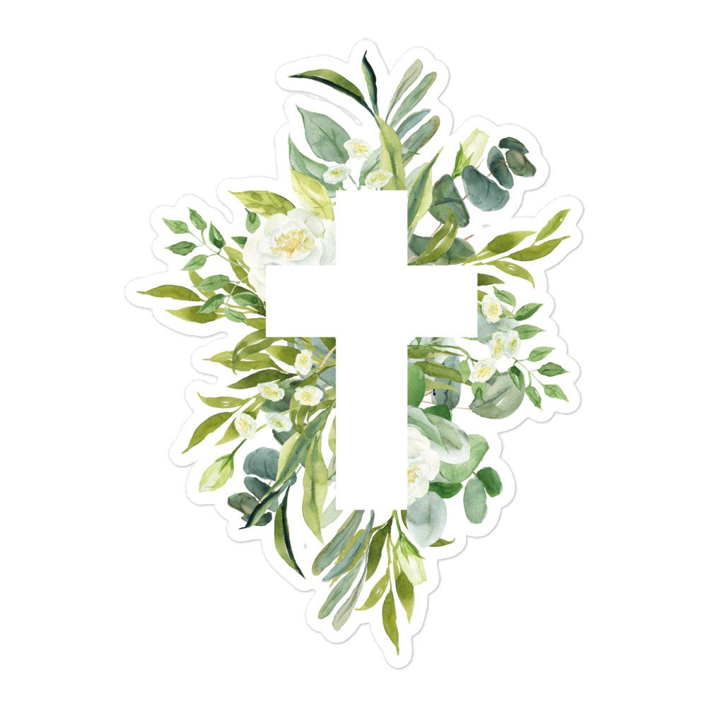 Faith-inspired Cross Sticker for Christians - Religious Vinyl Car Decal ...