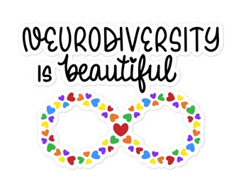 Neurodiversity sticker ADHD BPD anxiety bipolar disorder mental health self care vinyl decal cute laptop planner journal bottle 29/07 NEQU10