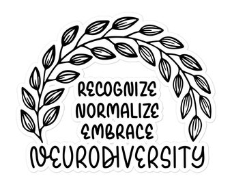 Neurodiversity sticker ADHD BPD anxiety bipolar disorder mental health self care vinyl decal cute laptop planner journal bottle 29/07 NEQU09