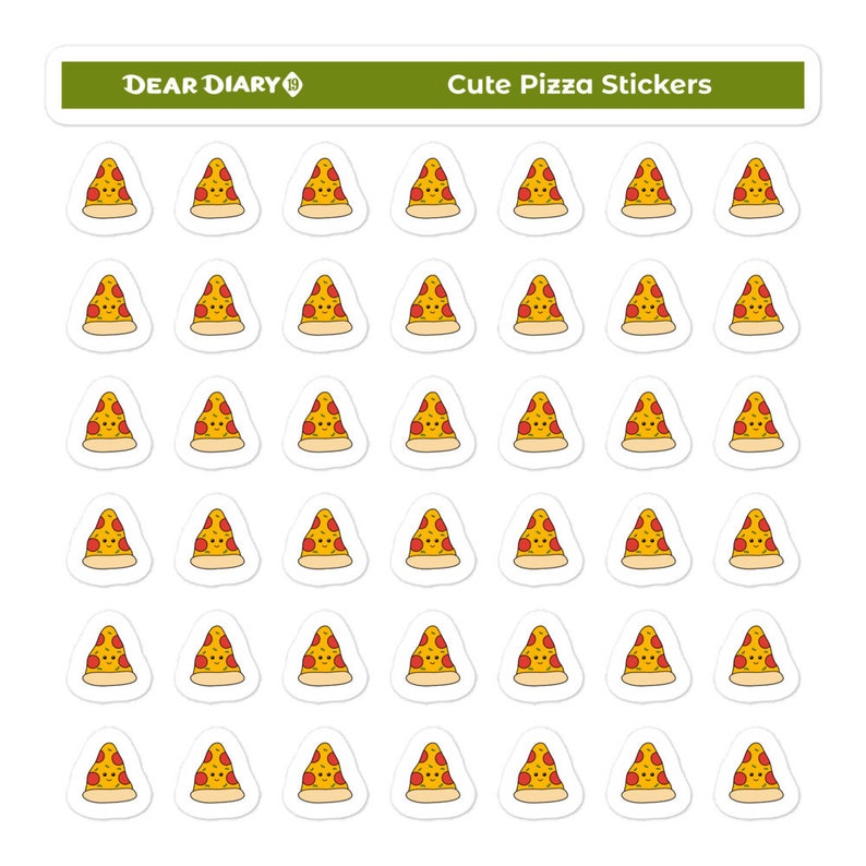 Pizza Planner Stickers Cute Fast Food Menu Cafe Restaurant Tasty ...