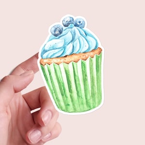 Adesivi per cupcake, dessert, dolce, estetica, cucina, ristorante, menu, acquerello, vinile, portatile, planner, diario, decalcomania, diario, decorazione, regalo 09/11 CP1P02