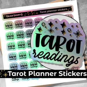 Tarot Planer Sticker Blatt Holographisch Spirituell Tagebuch Lesungen Anleitung Zauber funkeln spirituelles Journal Zubehör Abziehbilder 05/05 HTSH01