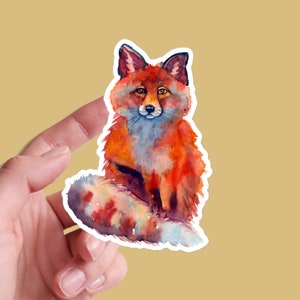 Foxes stickers wildlife animal woodland forest aesthetic watercolor vinyl laptop planner diary decal journal decor gift 12/11 SF1P03