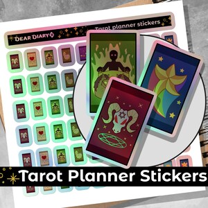 Tarot Sticker Blatt Holografisch spirituelle Kartenlegungen Anleitung Zauber Magie funkeln spirituelles Journal Zubehör 05/05 HTSH02