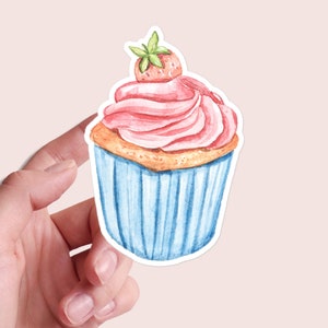 Adesivi per cupcake, dessert, dolce, estetica, cucina, ristorante, menu, acquerello, vinile, portatile, planner, diario, decalcomania, diario, decorazione, regalo 21/06 CP1P01