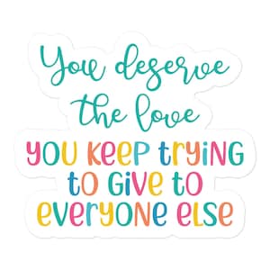 Motivationsaufkleber Selbstfürsorge Inspirational Positive Affirmation Zitate Vinyl Aufkleber Laptop Planer Journal 18/06 INSP517