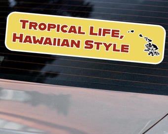 Hawaii bumper sticker State pride waterproof vinyl car decal American USA state truck driver baseball fan gift mom dad father 30/01 USBS47