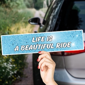 Adesivo paraurti motivazionale Adesivo per auto in vinile impermeabile positivo e luminoso per la salute mentale, regalo per la cura di sé e per il conducente 25/01 MTBS05