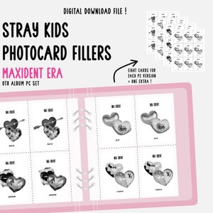 stray kids photocard binder filler (digital download, print) maxident pc collection