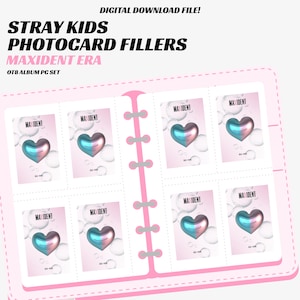 stray kids photocard binder filler (digital download, print) maxident pc collection