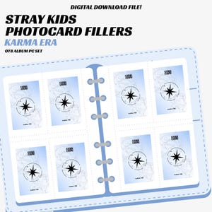 stray kids photocard binder filler (digital download, print) KARMA pc collection
