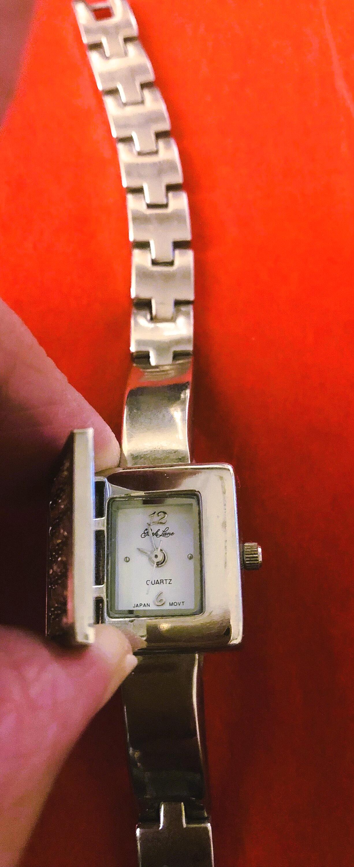 Park Lane Vintage Silver Watch With Cubic Zirconia Face 