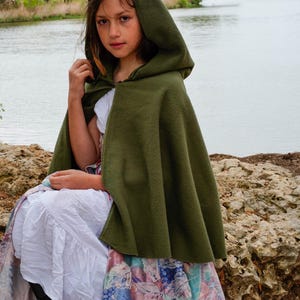 Homemade Fleece Capelet with hood