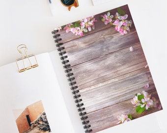 Floral Spiral Notebook - Ruled Line v3