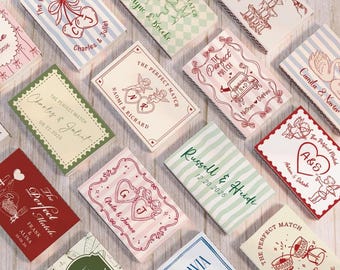 Bespoke Luxury Matchboxes | Custom with Your Logo or Artwork | Premium Wedding Favors & Engagement Keepsakes | Free Preview in 24 Hours