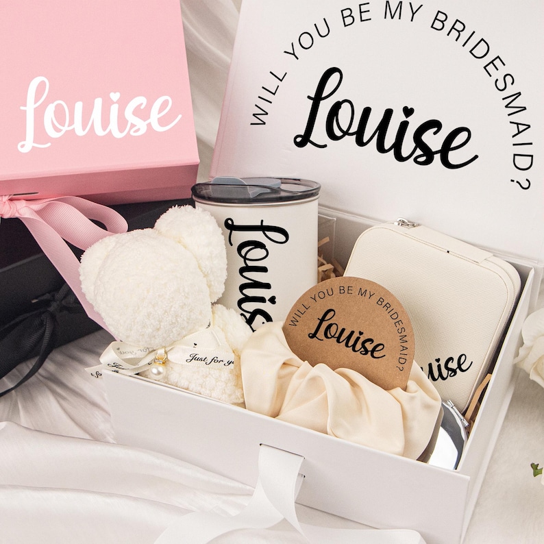 Personalized Empty Gift Box | Custom Bridesmaid Proposal Box | Bridal Shower | Maid of Honor Gift image 10