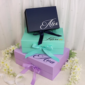 Personalized Empty Gift Box | Custom Bridesmaid Proposal Box | Bridal Shower | Maid of Honor Gift image 7