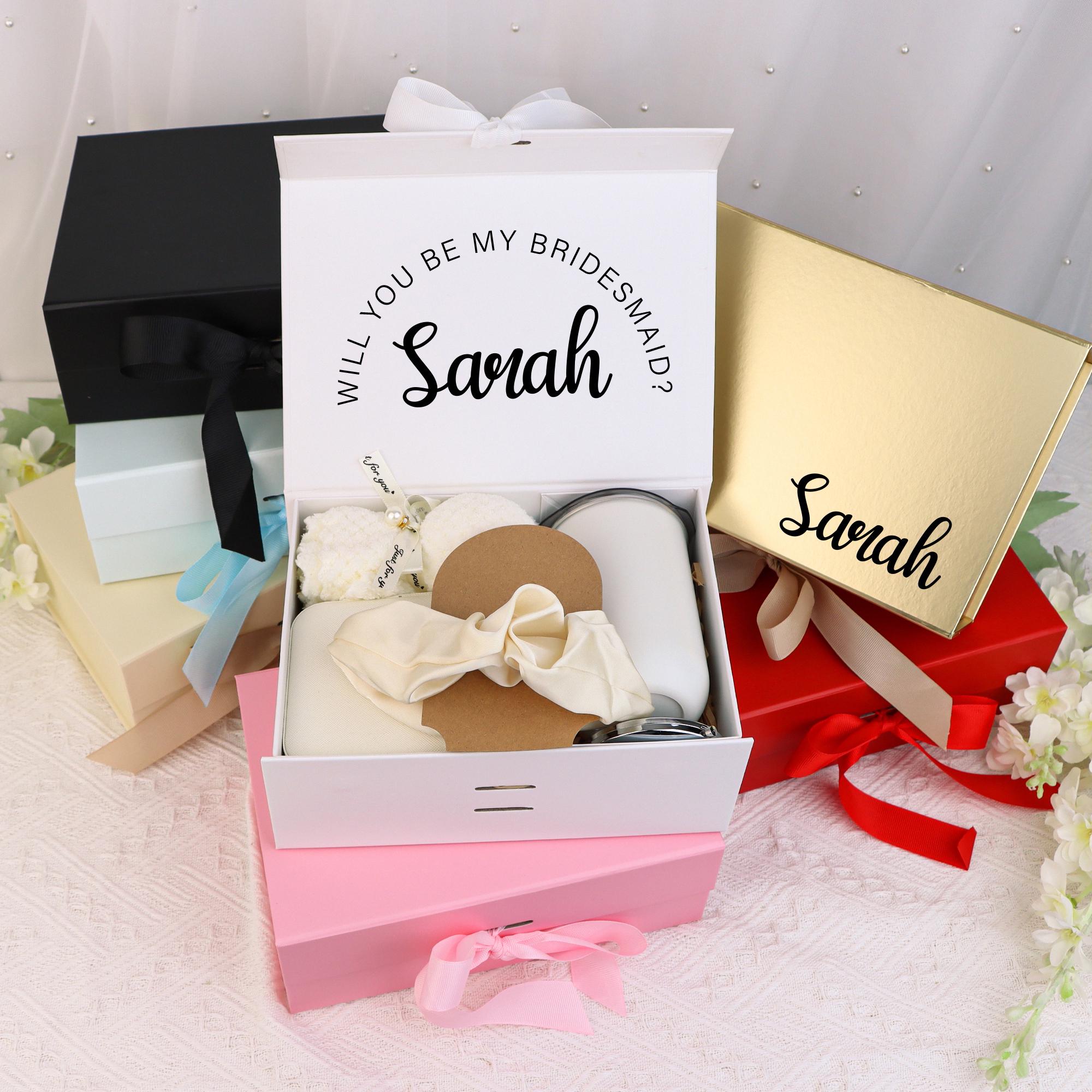 Personalized Empty Gift Box | Custom Bridesmaid Proposal Box | Bridal Shower | Maid of Honor Gift