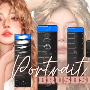 Procreate Brushes Character Drawing Kit, Color Palettes, Stamp Brush Set Bundle, Portrait Figure, Digital Creator Art Sketching,Rendering