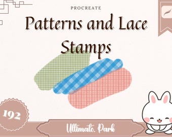 Conjunto de pinceles con textura de encaje y punto para Procreate, conjunto de pinceles para iPad, paquete de pinceles, pinceles para Procreate