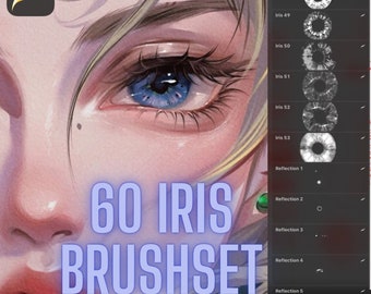 Sello de iris de Procreate, pincel de iris de Procreate, pincel de sello de iris, sello de ojo de Procreate, pinceles de Photoshop