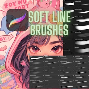 Soft Sketch Brush Set for Procreate | Brushes Included for Ipad | Digital Lineart, Sketch Brushes | sketch brush pack