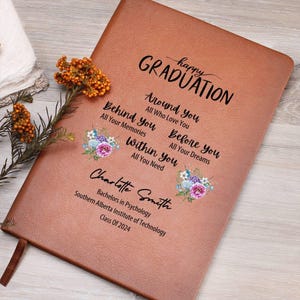 Regalos de graduación para niñas, diario de cuero personalizado, consejos para graduadas, libro de visitas, obsequios sentimentales para recuerdo de graduación