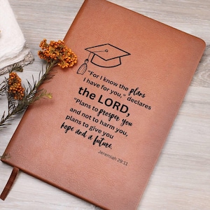 Regalos de graduación para niñas Diario de cuero Consejos de la Biblia para el graduado Libro de visitas Regalos sentimentales para el recuerdo de graduación