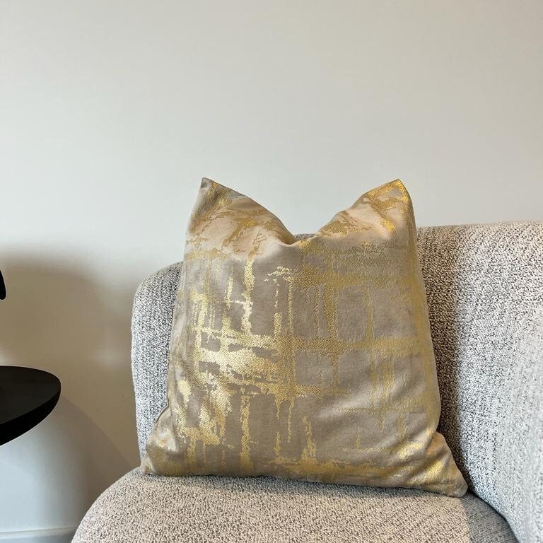 Soldes - Housse pour fauteuil en tissu beige naturel - Claridge