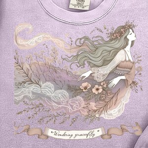 Elegante donna fantasma PNG / Design a sublimazione di caduta mistica (download digitale)