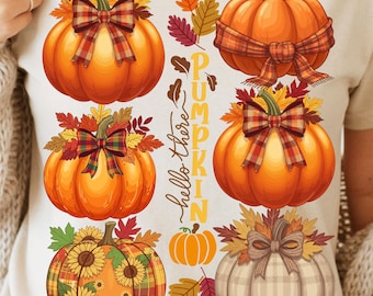 ¡Hola, Calabaza! PNG, Diseño de Sublimación de Otoño (Descarga Digital)