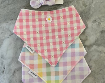 Matching Baby Girl Bib & Bow set