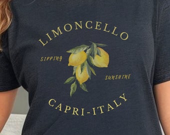 Limoncello shirt Italy lemons shirt Italian Souvenir shirt Sicily lemon shirt summer vacation shirt Amalfi coast Italian Lemons