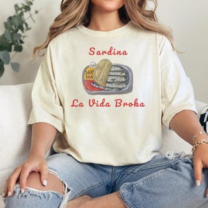 Sardines French Aesthetic Shirt Italian Coast Coastal Aesthetic Tin Fish Shirt Comfort Colors® Sardines Shirt Fisherman Aesthetic Retro Tee