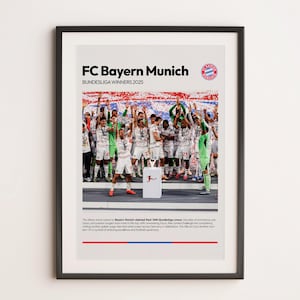 Bayern Munich Bundesliga Winner 2025, Printable A3 Sport Wall Art, Gift For Boy, Poster A3, Bayern Munich Gifts Poster, Soccer Print.
