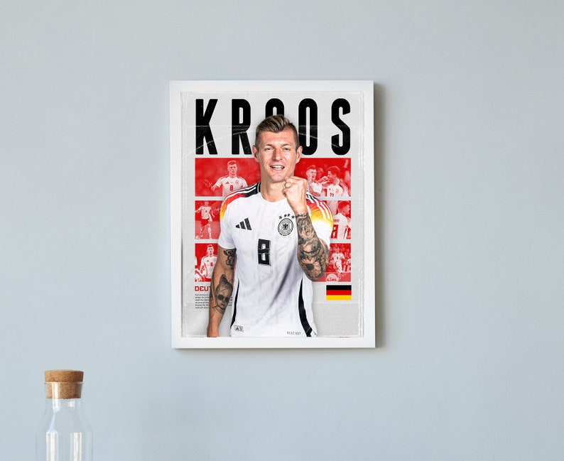 Toni Kroos Germany Euro 2024, Printable A3 Sport Wall Art, Gift for Boy ...