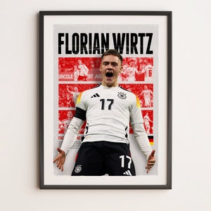 Florian Wirtz Germany Euro 2024, Printable A3 Sport Wall Art, Gift For Boy, Poster A3, Deutscher Poster, Soccer Print, Germany Football.