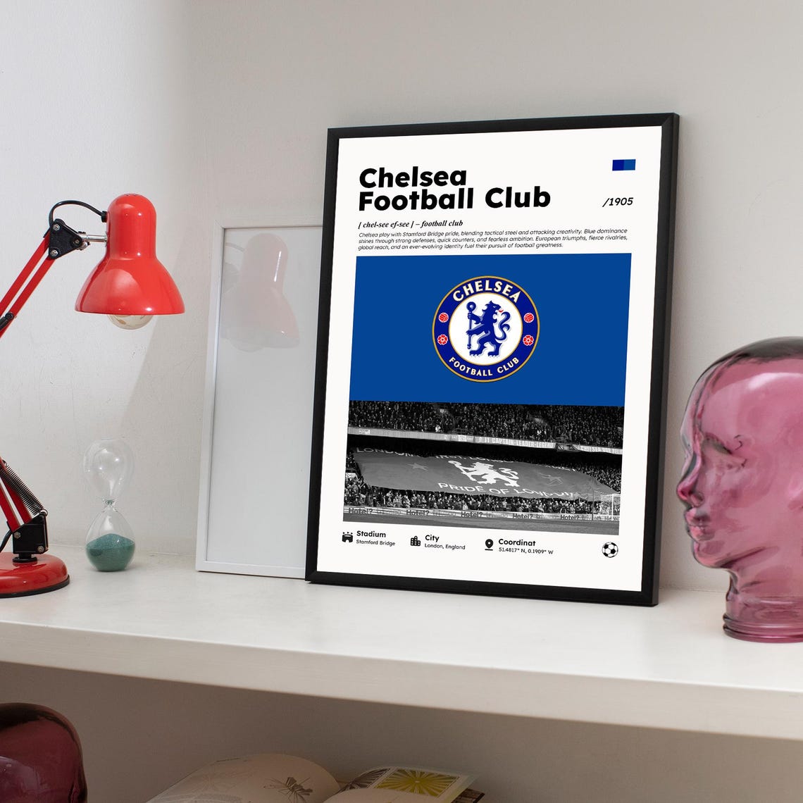 Chelsea Poster, Chelsea Wall Art Print, Printable A3 Sport Wall Art ...