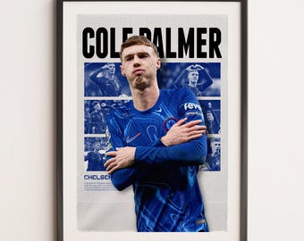 Cole Palmer, Chelsesa Poster Gift, Printable A3 Sport Wall Art, Gift For Boy, Poster A3, Chelsea Gift Poster, football poster, Palmer Poster
