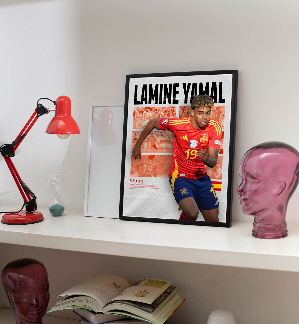 Lamine Yamal Spain, Printable A3 Sport Wall Art, Gift for Boy, Poster