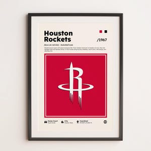 Houston Rockets Poster, Basketball Poster Gift , NBA Print, Toyota Center Stadium Print, nba Poster Printable, Houston Rockets Wall Art