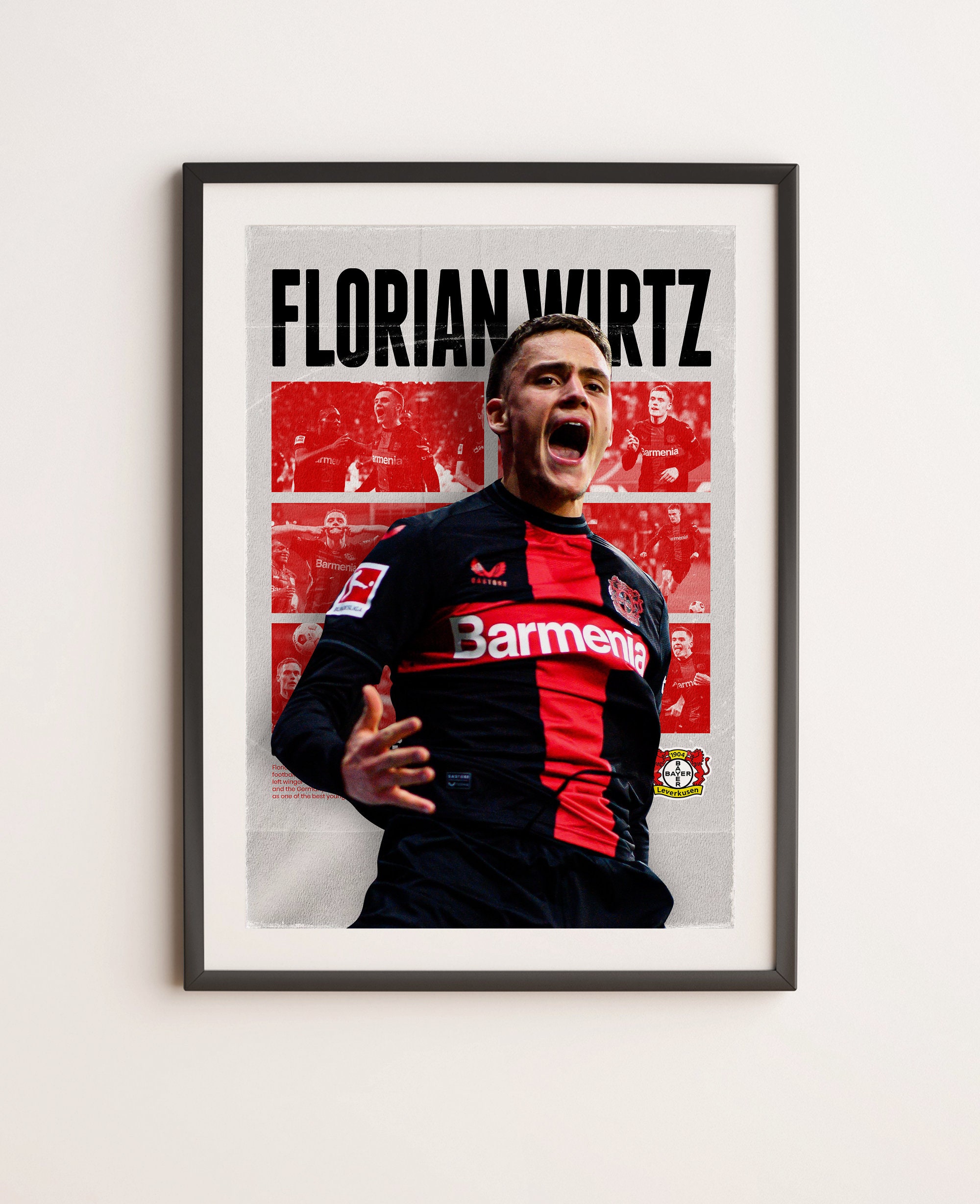 Florian Wirtz Leverkusen, Printable A3 Sport Wall Art, Gift For Boy, Poster A3, Leverkusen Gifts Poster, Bundesliga, Soccer Print