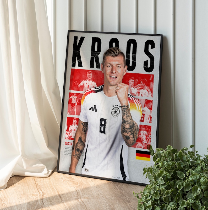 Toni Kroos Germany Euro 2024, Printable A3 Sport Wall Art, Gift for Boy ...