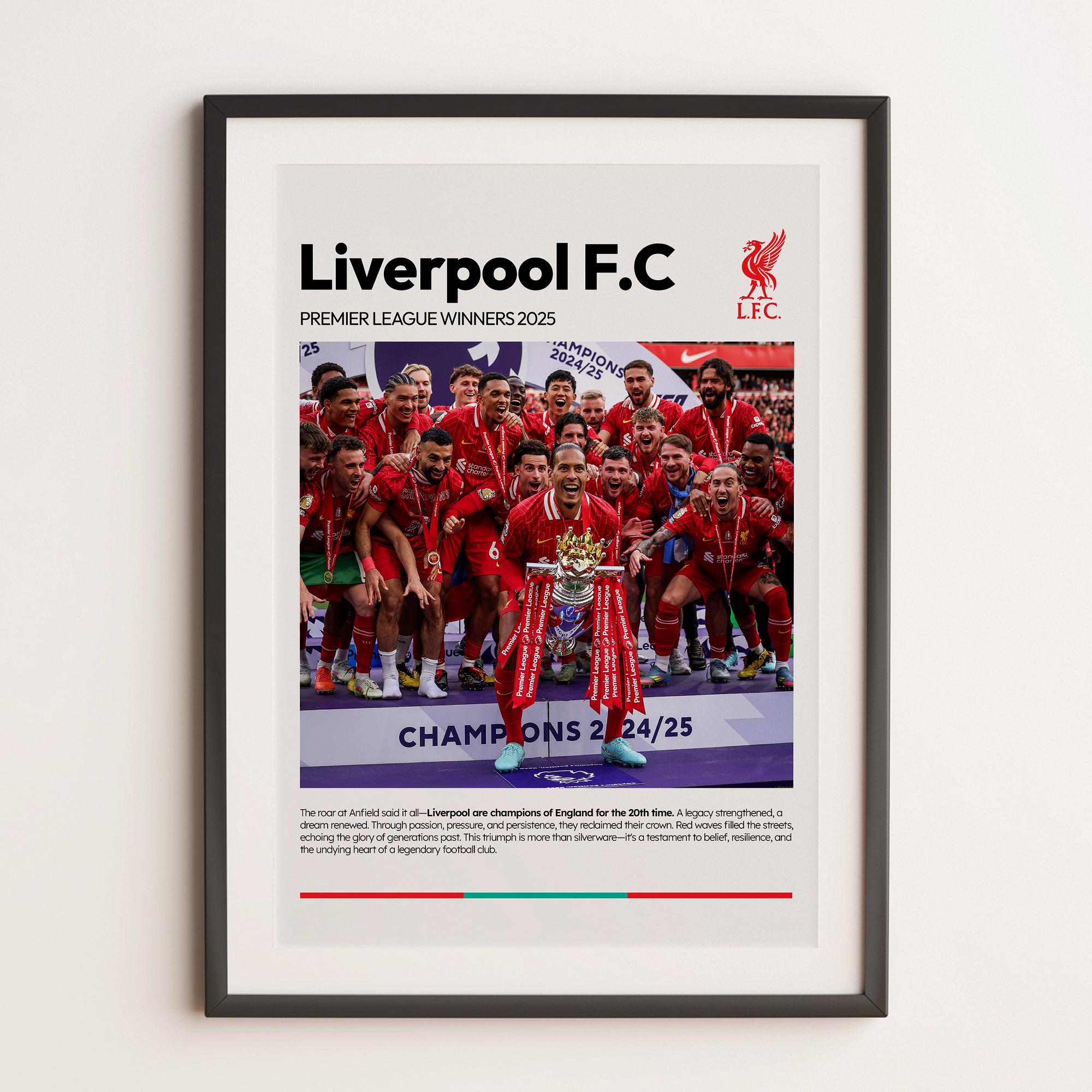 Liverpool FC Poster, Printable A3 Sport Wall Art, Gift For Boy, Poster A3, Liverpool Gifts  Poster, Soccer Print, YNWA, Premiere League.