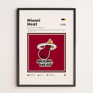 Miami Heat Poster, Basketball Poster, Basketball Gift, Kaseya Center Poster, NBA Poster Printable, Miami Heat Wall Art, Kaseya Wall Art