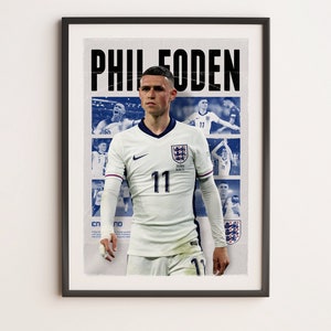 Phil Foden England Euro 2024, Printable A3 Sport Wall Art, Gift For Boy, Poster A3, Man City Gifts  Poster, Soccer Print.