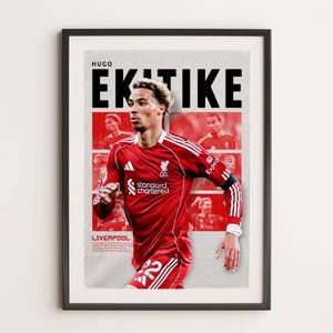 Hugo Ekitike Liverpool, Printable A3 Sport Wall Art, Gift For Boy, Poster A3, Liverpool Gifts  Poster, Soccer Print, YNWA, Premiere League.