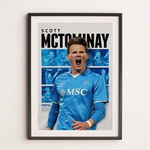 Scott McTominay Napoli Poster, McTominay Poster, Printable Wall Decoration, Napoli Gifts Poster, Gift For Boy, Soccer Wall Art, Serie A Art.