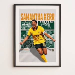 Samantha Kerr Australia Soccer Poster: A3 Wall Art (Digital Download)